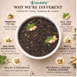 Premium CTC black tea leaves infused with tulsi and ginger for rich aroma and strong kadak chai