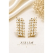 Crystal Statement Studs- Luxe Leaf 