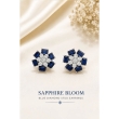 Floral stud earrings- Blue