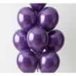 Close up of purple metallic party balloons