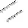 L type wall mounted clothes hanger with 8 hooks